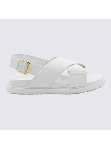 Fussbet Leather Sandals White - MARNI - BALAAN 1