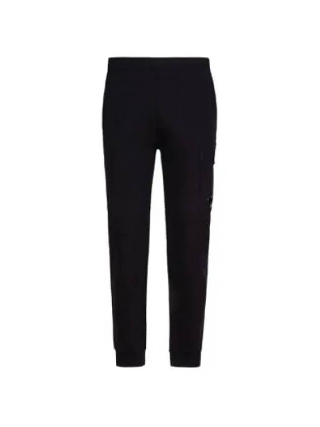 Diagonal Raised Fleece Cargo Track Pants Black - CP COMPANY - BALAAN 2