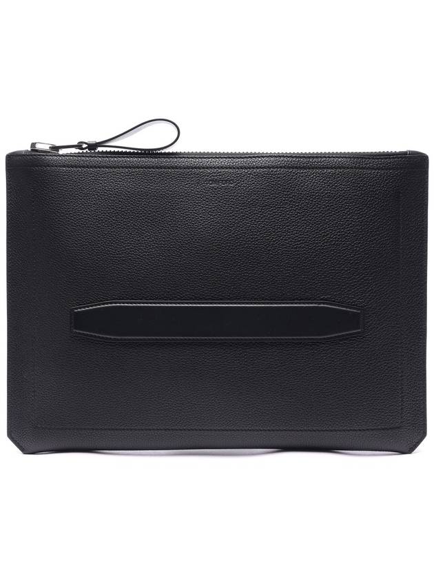 Berkeley Portfolio Leather Clutch Bag Black - TOM FORD - BALAAN 3