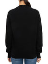 Black wappen wool round neck cardigan - COMME DES GARCONS PLAY - BALAAN 5