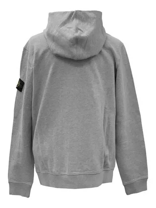 Wappen Patch Brushed Cotton Fleece Hoodie Grey - STONE ISLAND - BALAAN 3