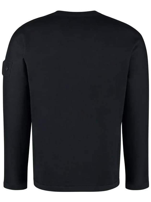 Wappen Patch Crew Neck Knit Top Black - STONE ISLAND - BALAAN 3