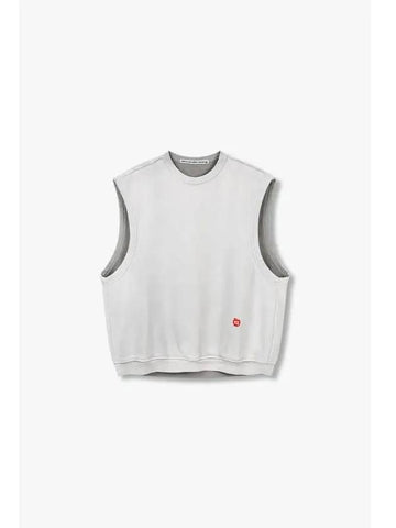 UNISEX Apple Logo Crew Neck Vest Light Gray - ALEXANDER WANG - BALAAN 1