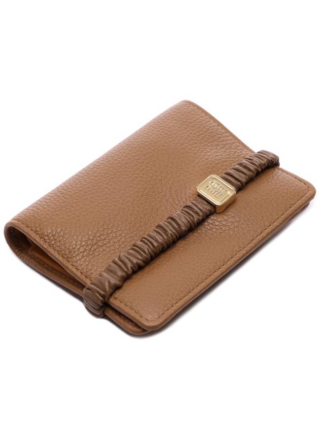 Leather Half Wallet Caramello - MIU MIU - BALAAN 6