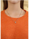 Women's Elated Wool Semi-Crop Knit Top Orange - MICANE - BALAAN 4