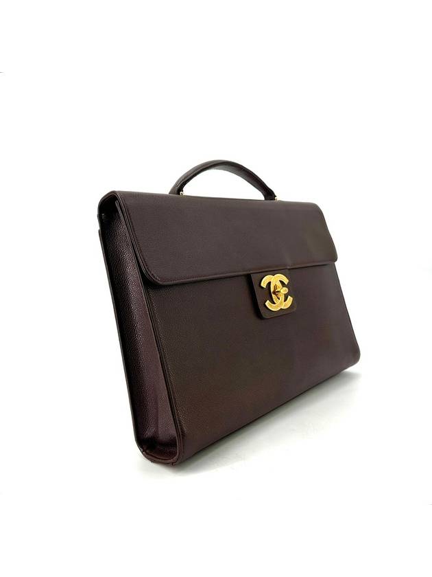 Caviar gold logo briefcase - CHANEL - BALAAN 3