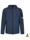 Men's Wappen Patch Nylon Hooded Jacket Blue - STONE ISLAND - BALAAN 2