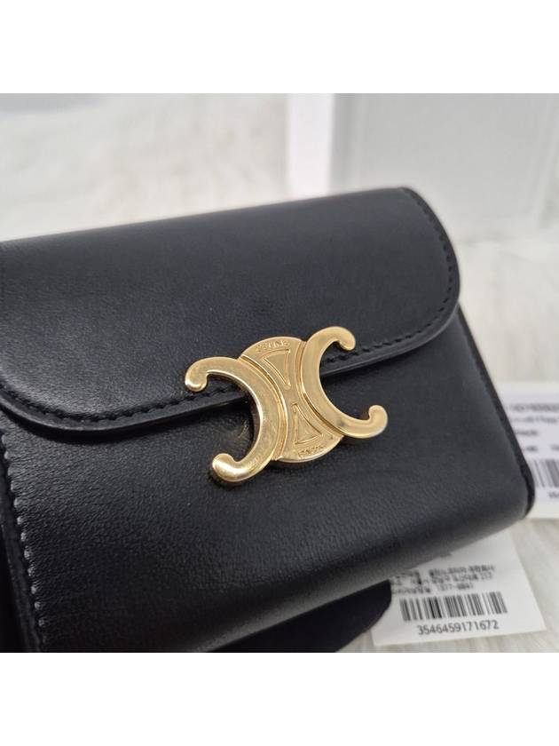 Triomphe Small Flap Women s Wallet Black - CELINE - BALAAN 9