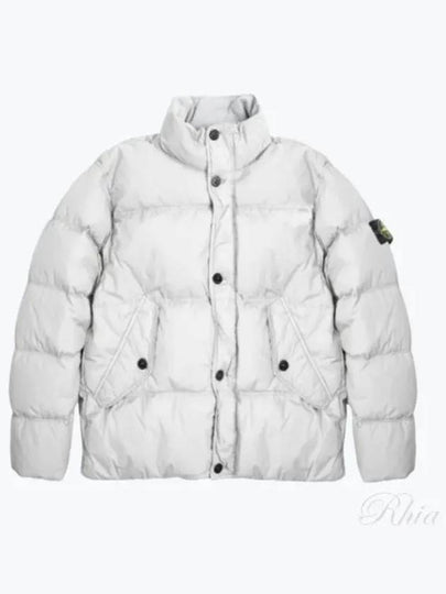 Garment Dyed Crinkle Reps Down Padding Grey - STONE ISLAND - BALAAN 2