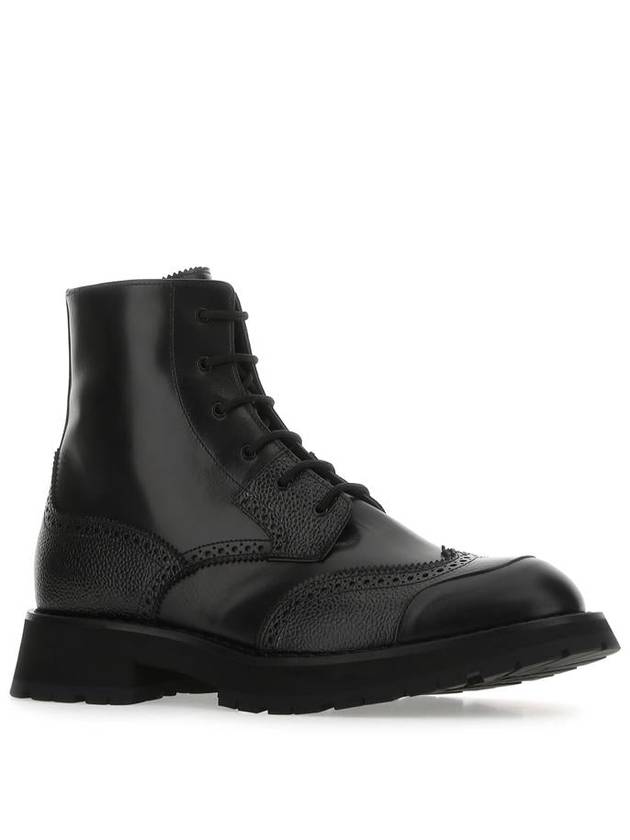 Punk Calfskin Worker Boots Black - ALEXANDER MCQUEEN - BALAAN 3