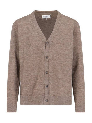 Four stitch V neck cardigan beige - MAISON MARGIELA - BALAAN 1