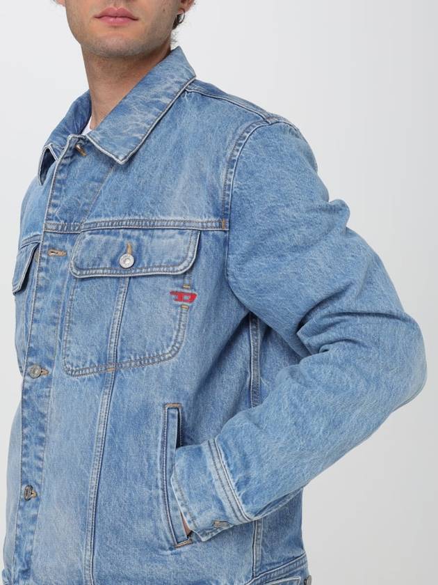 Cotton Denim Jacket Blue - DIESEL - BALAAN 7