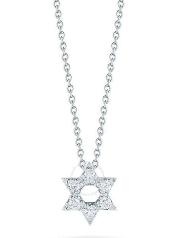 Roberto Coin 18K White Gold Tiny Treasures Diamond Star of David Necklace - ROBERTO COIN - BALAAN 1