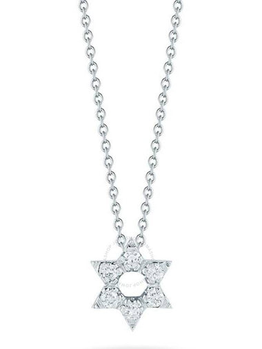 Roberto Coin 18K White Gold Tiny Treasures Diamond Star of David Necklace - ROBERTO COIN - BALAAN 1