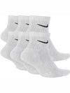 Everyday Cushioned Training Ankle Socks 6 Pairs White - NIKE - BALAAN 2