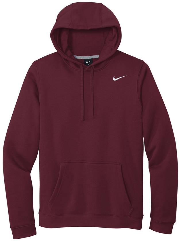 Swoosh Club Fleece Hoodie Dark Maroon - NIKE - BALAAN 5