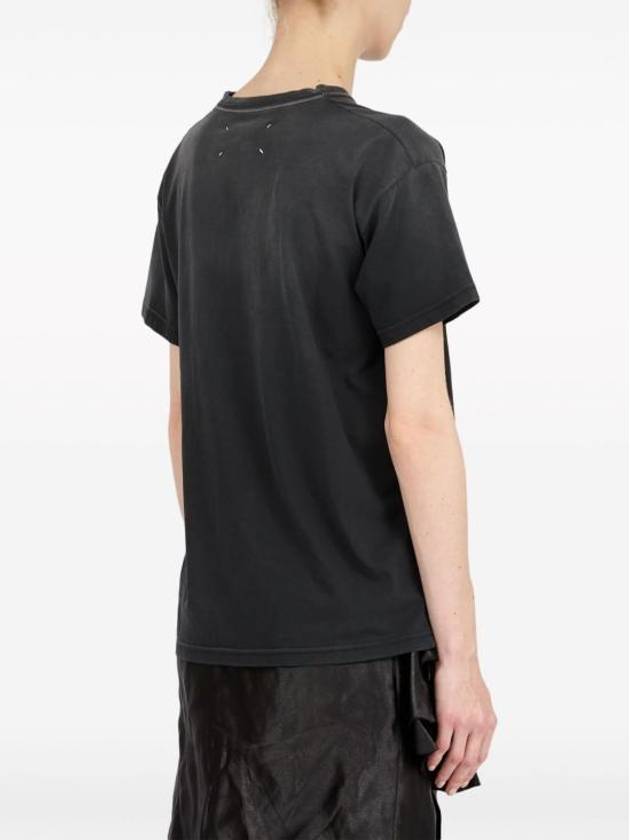 Reverse Logo Short Sleeve T-Shirt Washed Black - MAISON MARGIELA - BALAAN 5