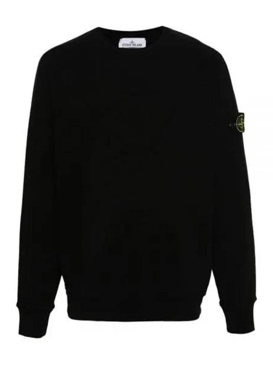 Garment Dyed Malfile Crewneck Sweatshirt Black - STONE ISLAND - BALAAN 2