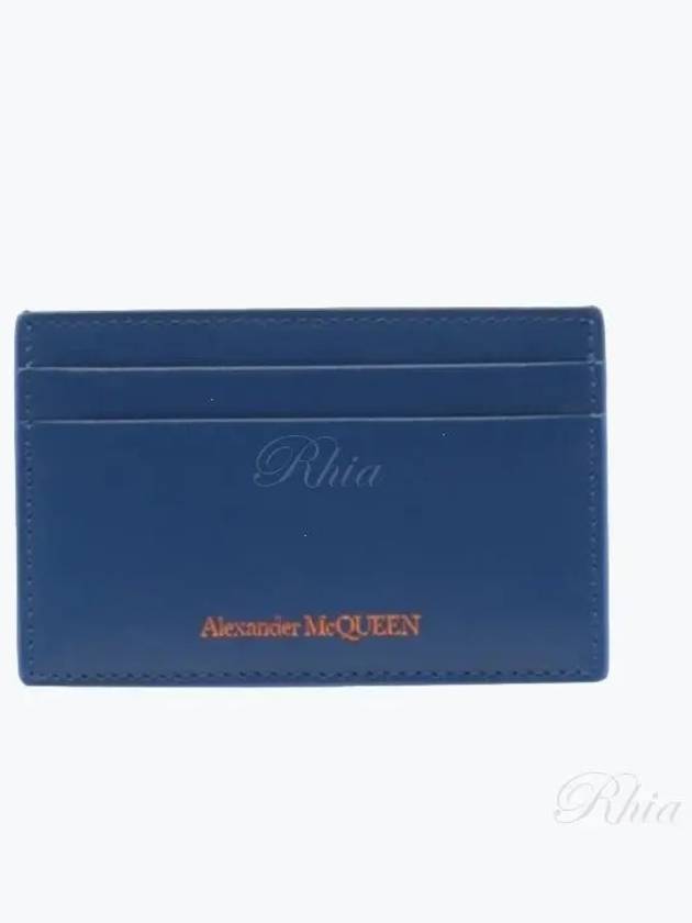 Leather Card Wallet Blue - ALEXANDER MCQUEEN - BALAAN 2