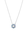 Idyllia Flower Rhodium Necklace Blue - SWAROVSKI - BALAAN 2