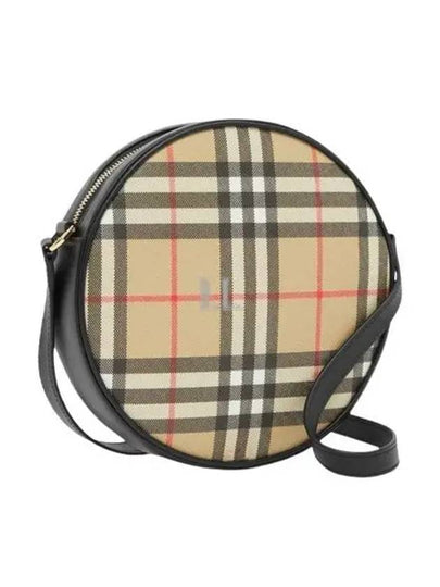 Lewis Check Pattern Round Cross Bag Beige - BURBERRY - BALAAN 2