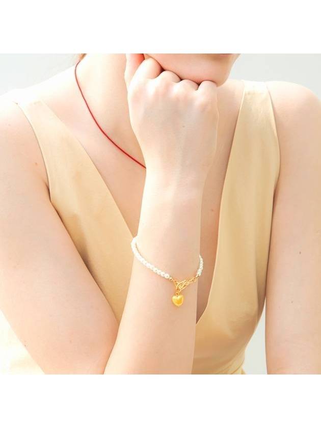 Pearl Heart Bracelet Gold - SOSOO - BALAAN 1