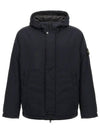 Techno Fabric Hooded Jacket Navy - STONE ISLAND - BALAAN 2