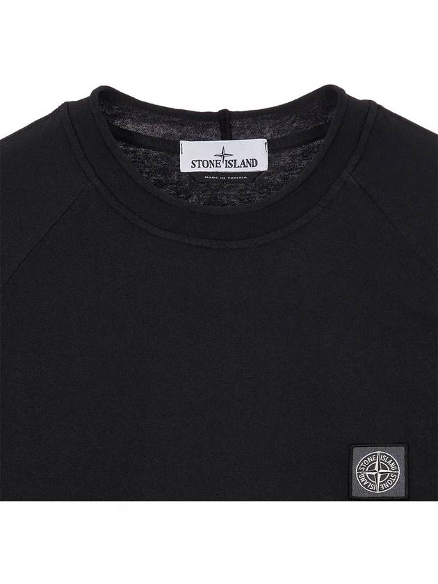 Compass Patch Regular Fit Cotton Short Sleeve T-Shirt Black - STONE ISLAND - BALAAN 5