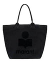 Small Yenky Logo Tote Bag Black - ISABEL MARANT - BALAAN 2