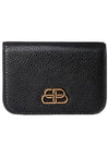 Gold BB Logo Half Wallet Black - BALENCIAGA - BALAAN 2