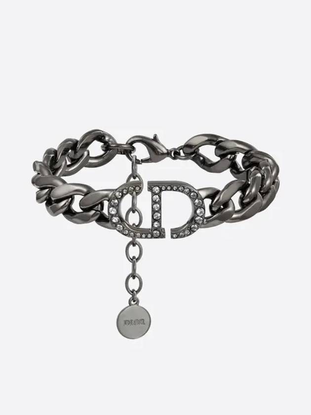 30 Montaine Link Bold Chain Bracelet Black - DIOR - BALAAN 3