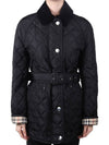 Diamond Quilted Nylon Jacket Black - BURBERRY - BALAAN 2