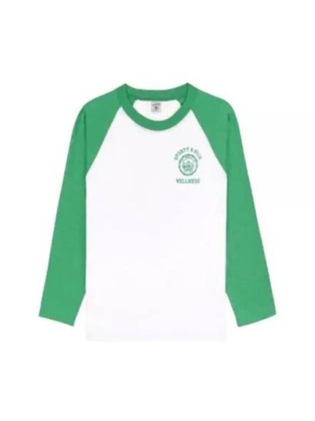 Long Sleeve T Shirt TO045S405EW Free White Verde - SPORTY & RICH - BALAAN 1