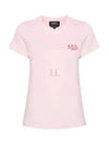 Denise Embroidered Logo Short Sleeve T-shirt Pink - A.P.C. - BALAAN 2