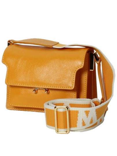 Women's Mini Trunk Soft Shoulder Bag Orange - MARNI - BALAAN 2