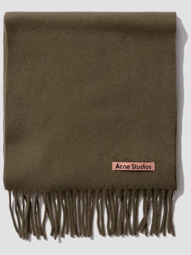 Wool Fringe Muffler Khaki Green - ACNE STUDIOS - BALAAN 3