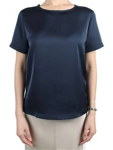 Weekend Women s Gilbert Satin Short Sleeve T Shirt Blue 009 1120232 - MAX MARA - BALAAN 1