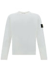 Compass Badge Ribbed Cotton Knit Top White - STONE ISLAND - BALAAN 2