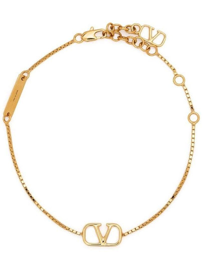 V Logo Signature Bracelet Gold - VALENTINO - BALAAN 2