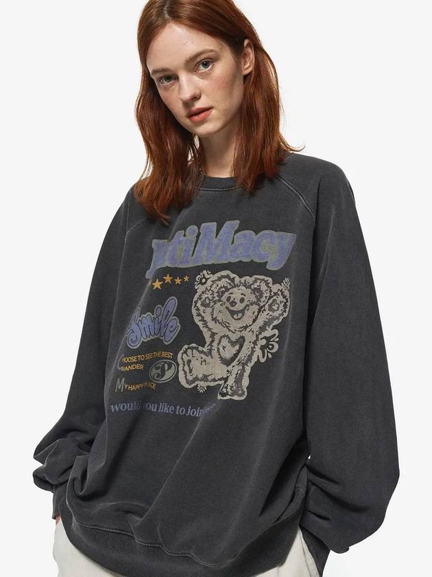 Macy Bear Pigment Sweatshirt Smoke Black - CPGN STUDIO - BALAAN 4