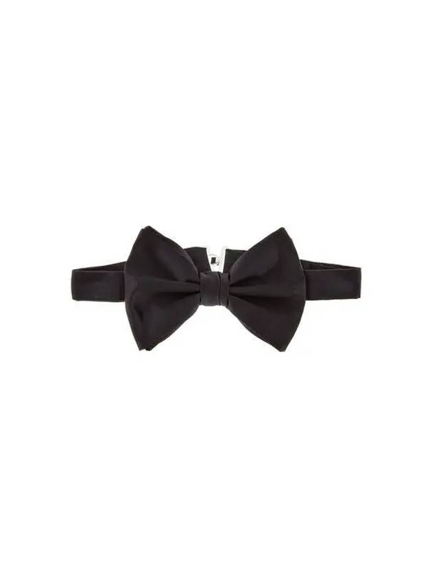 Men s Glossy Silk Ribbon Bow Tie Dark Blue - GIORGIO ARMANI - BALAAN 1