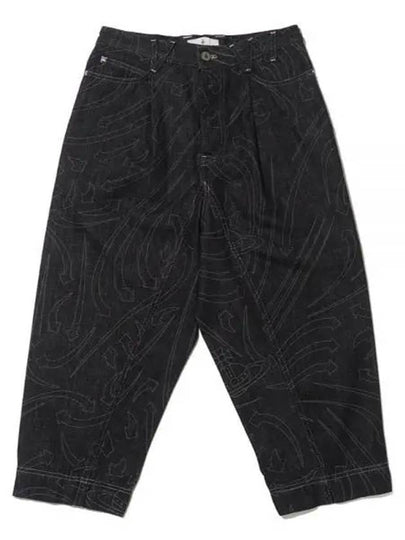 Macca Print Pattern Design Denim Cotton Straight Jeans Black - VIVIENNE WESTWOOD - BALAAN 2