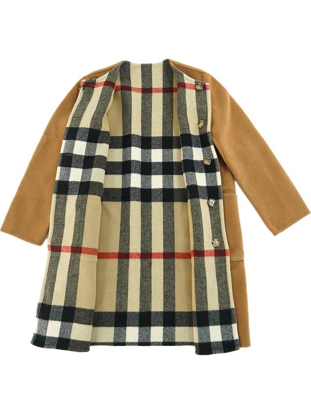 Check Reversible Single Coat Brown - BURBERRY - BALAAN 5