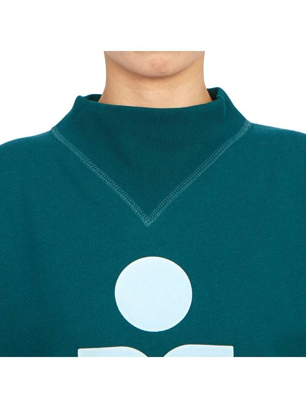 Moby Logo Print Sweatshirt Teal - ISABEL MARANT - BALAAN 7