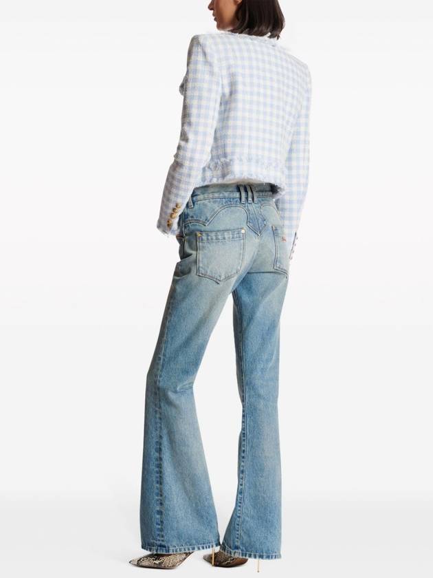 western bootcut denim jeans blue - BALMAIN - BALAAN 4