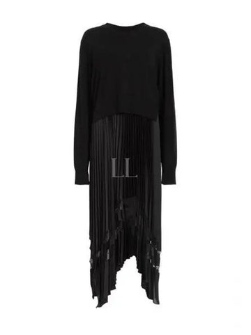 Nadia Women s Sleeveless Long Pleated One Piece Knit Set WD033Z BLACK - ALLSAINTS - BALAAN 1