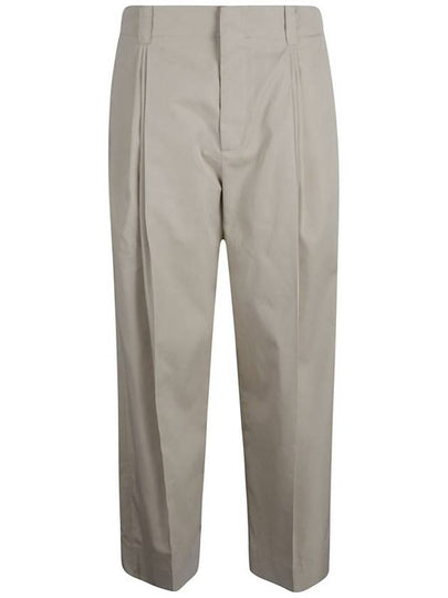 Cotton Silk Wide Leg Slacks Beige - BOTTEGA VENETA - BALAAN 2