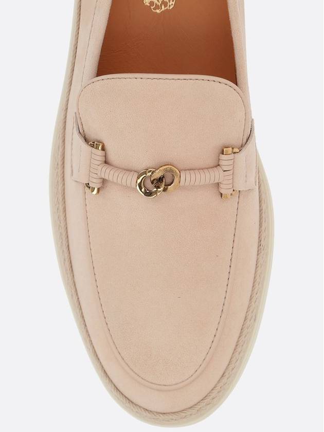 T-Ring Suede Loafers Beige - TOD'S - BALAAN 5