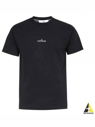 Stamp Two Print Short Sleeve T-Shirt Black - STONE ISLAND - BALAAN 2