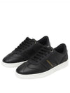 Logo Leather Low Top Sneakers Black - SALVATORE FERRAGAMO - BALAAN 2